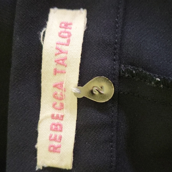 Rebecca Taylor Black Ava Techy Tuxedo Pant Size 2 - Picture 5 of 6